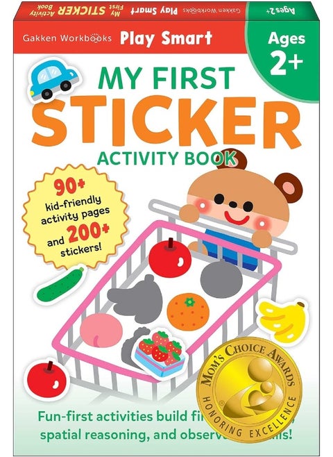 Play Smart My First Sticker Book 2+: Preschool Activity Workbook with 200+ Stickers for Children with Small Hands Ages 2, 3, 4: Fine Motor Skills (Full Color Pages)