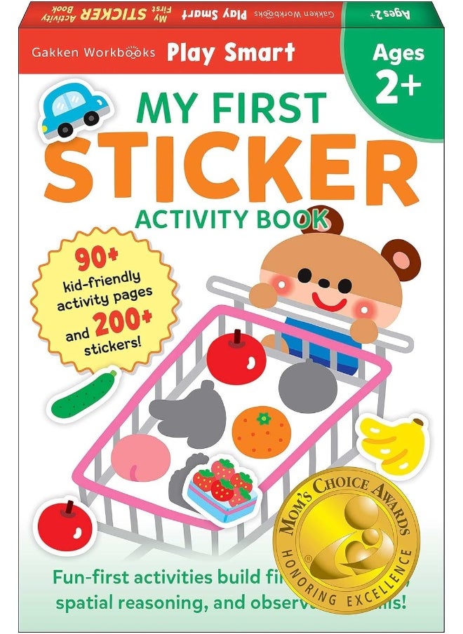 null - Play Smart My First Sticker Book 2+: Preschool Activity Workbook with 200+ Stickers for Children with Small Hands Ages 2, 3, 4: Fine Motor Skills (Full Color Pages) - Image 1