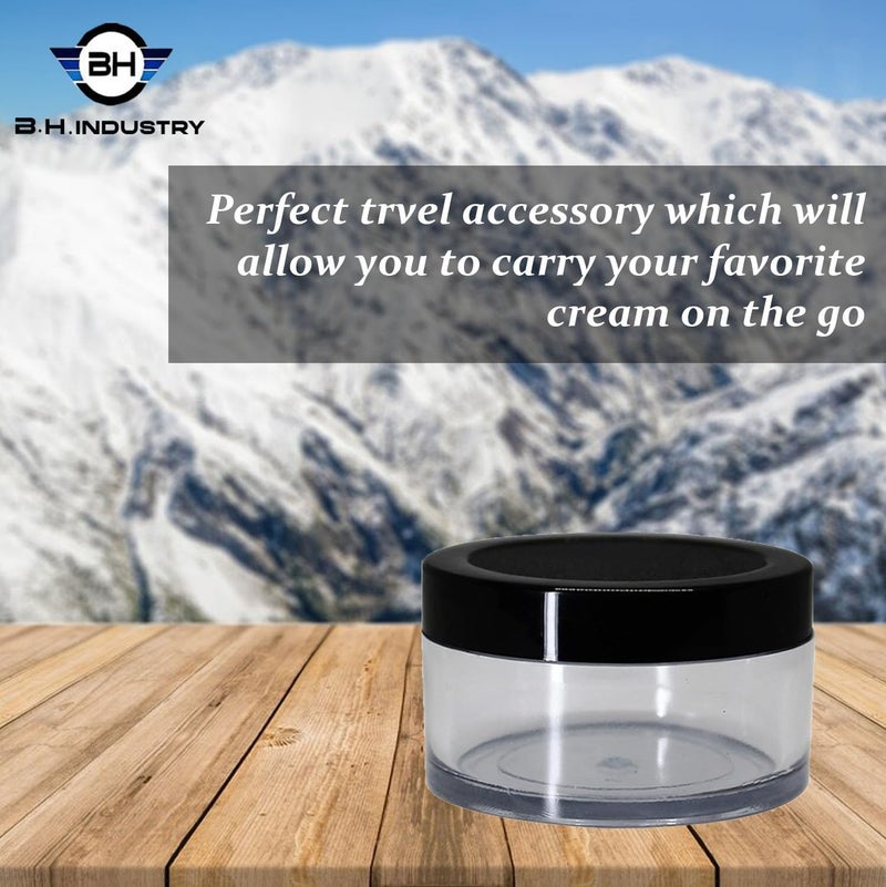 BHIndustry BHIndustry Acrylic Container Jars with Black Outer Lid White Inner Lid 50g Set for Lip Balms DIY Skin Care Products 24  - Image 5