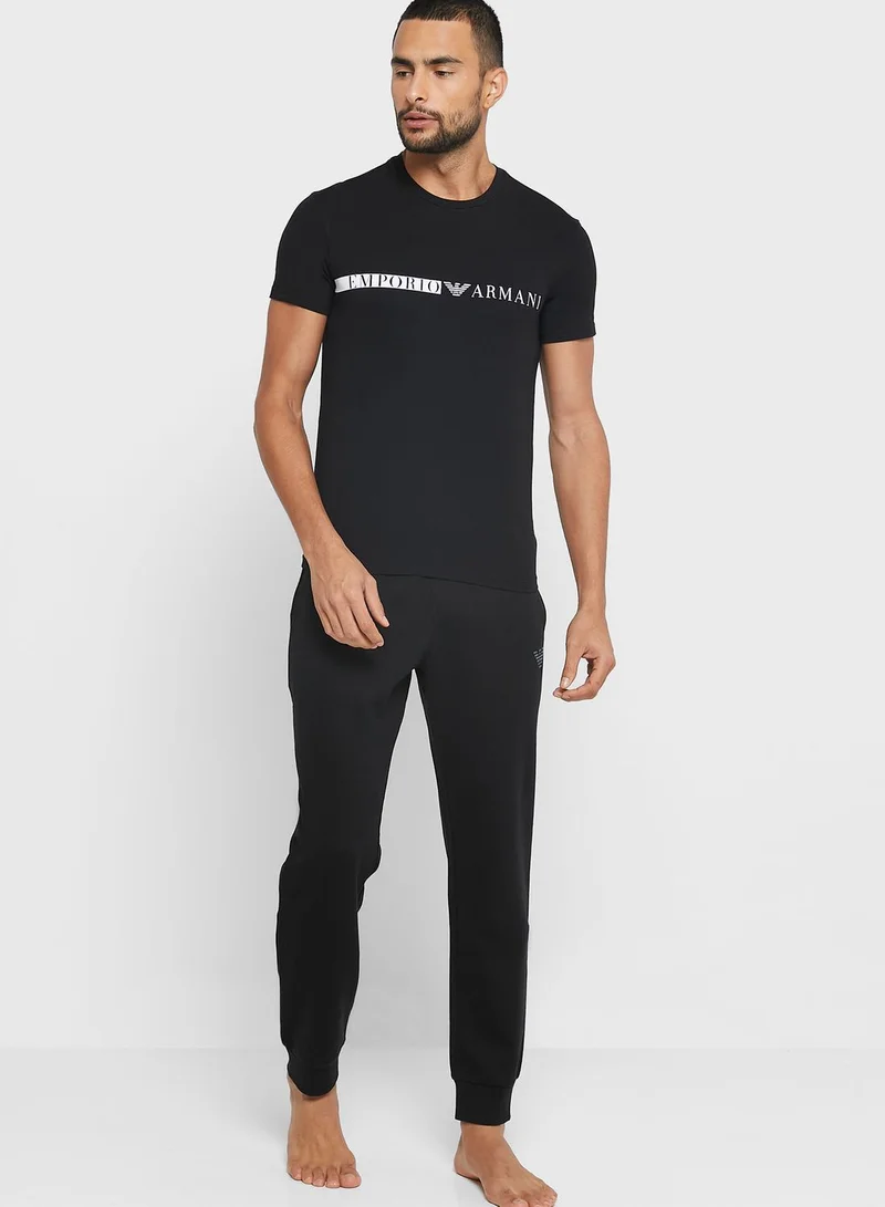 EMPORIO ARMANI Logo Crew Neck T-Shirt Set
