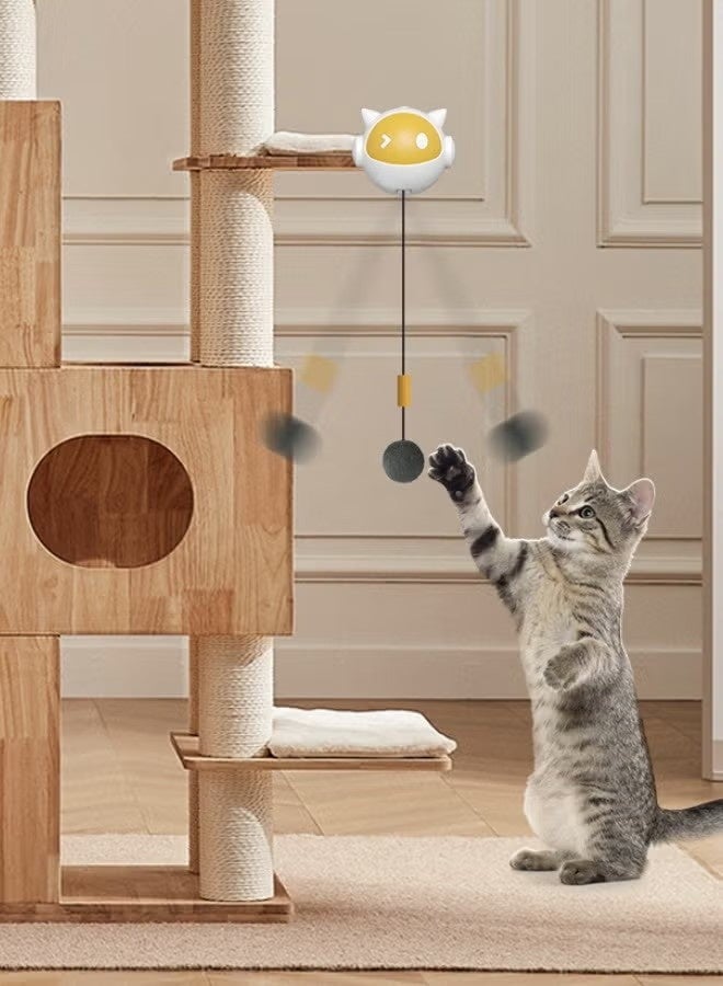 Interactive Cat Toys for Indoor Cats, Electronic Cat Toy Lifting Ball, Automatic Self Play Moving Cat Space Ball Toys for Small & Medium Kitty, Hangable Smart Kitten Toy - Image 3