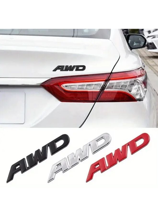 شارة ملصقة ثلاثية الأبعاد باللون الفضي AWD لموديلات هوندا CRV وCrosstour وHRV - Image 1