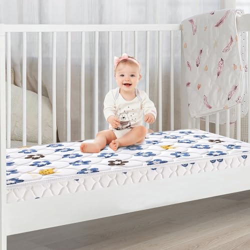 Tiankehan Crib and Toddler Mattress - 52" x 27.6" x 5" - Breathable Firm Premium Foam Standard Size for Baby Bed - Image 4
