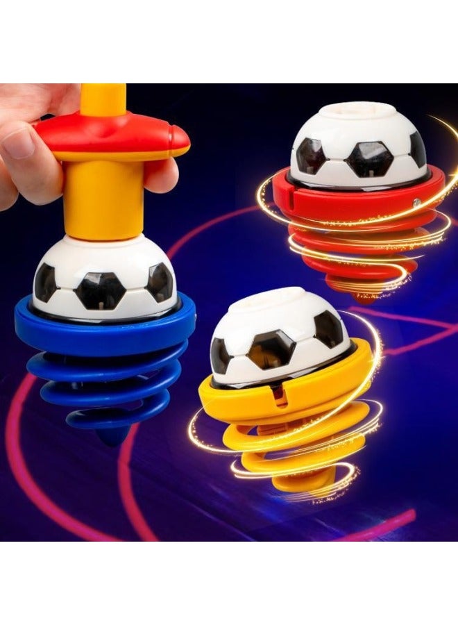 Loquat Children's Sound And Light Gyro Outdoor Glow Toy Music Rotating Girl Colorful Lights Boy-Year Old-Color:Yellow Spring Football Top Bwl—59a - Image 3