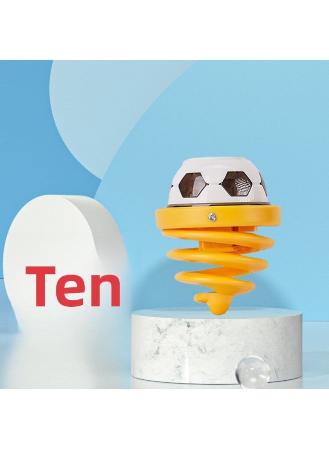 Loquat Children's Sound And Light Gyro Outdoor Glow Toy Music Rotating Girl Colorful Lights Boy-Year Old-Color:Yellow Spring Football Top Bwl—59a - Image 1