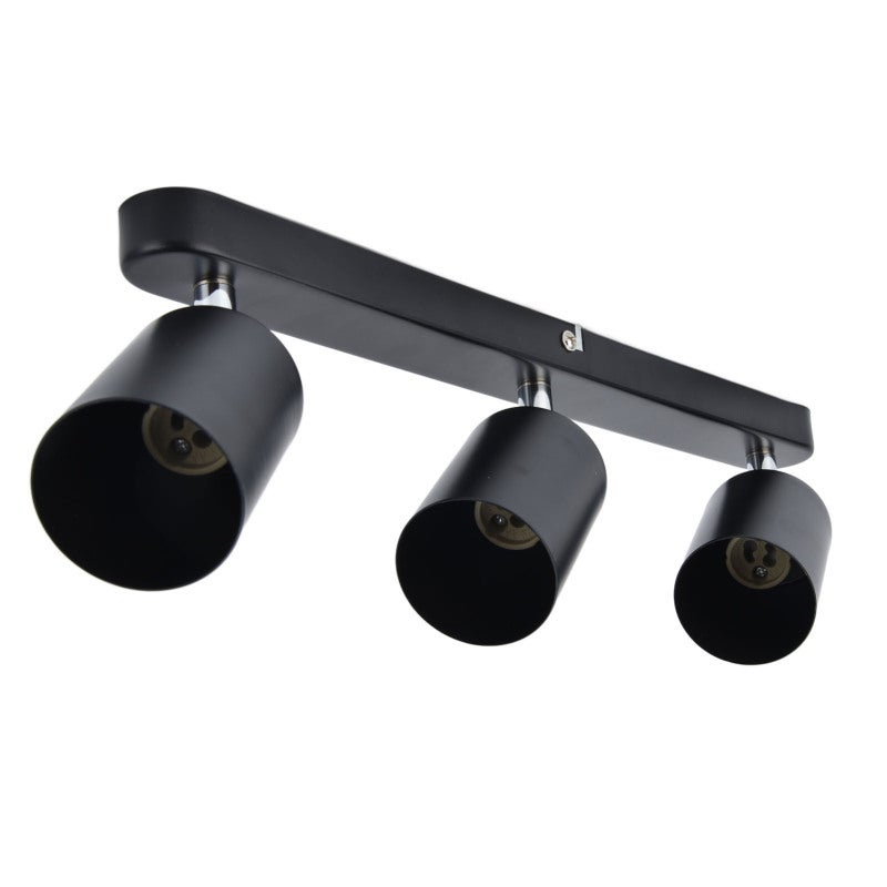 GU10 Lamp Holder 3 Head Strip Type Ceiling Light Base 330° Rotatable Light Holder for Bedroom Kitchen 85‑265VBlack - Image 4