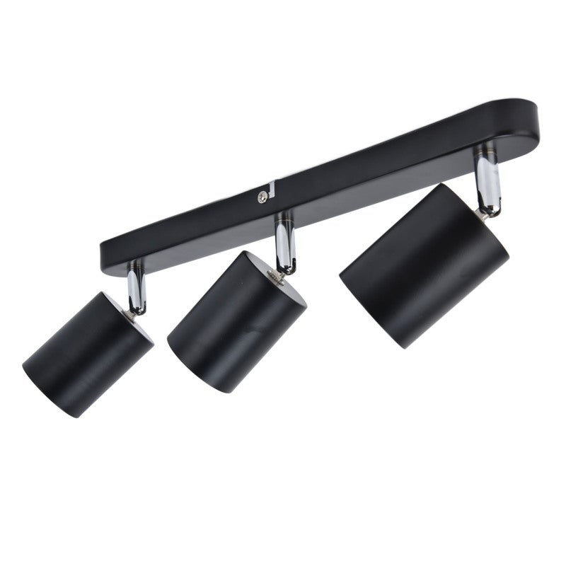GU10 Lamp Holder 3 Head Strip Type Ceiling Light Base 330° Rotatable Light Holder for Bedroom Kitchen 85‑265VBlack - Image 5