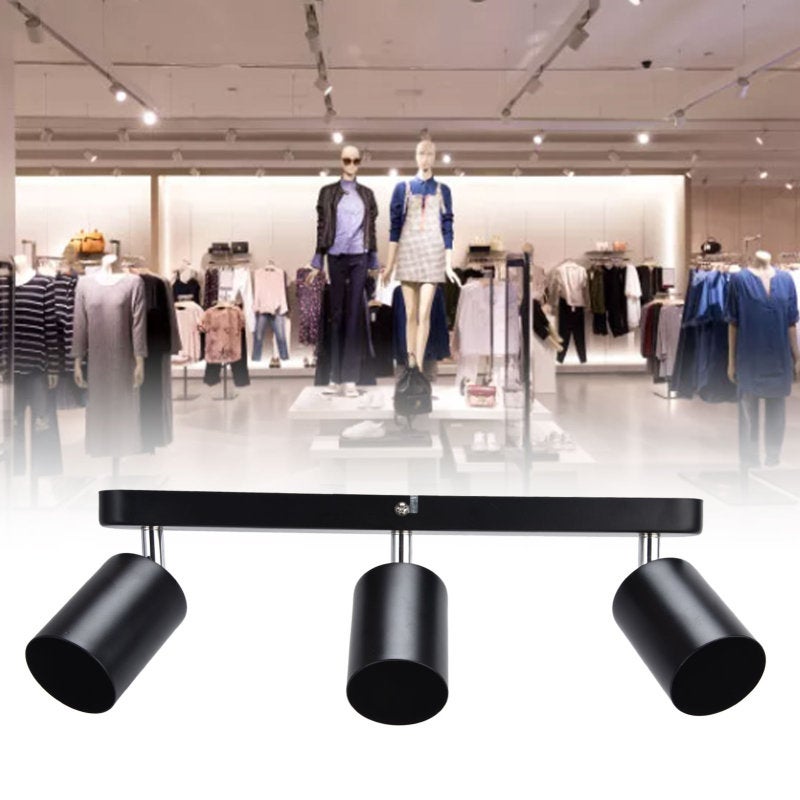 GU10 Lamp Holder 3 Head Strip Type Ceiling Light Base 330° Rotatable Light Holder for Bedroom Kitchen 85‑265VBlack - Image 2