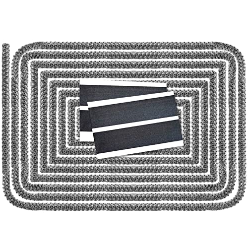 LANUCN Wood Stove Door Gasket Rope, High Temperature Seal Replacement kit for Fireplace, Oven, Pellet Stove, Central Boiler (3/8" x 98" Rope) - Image 1