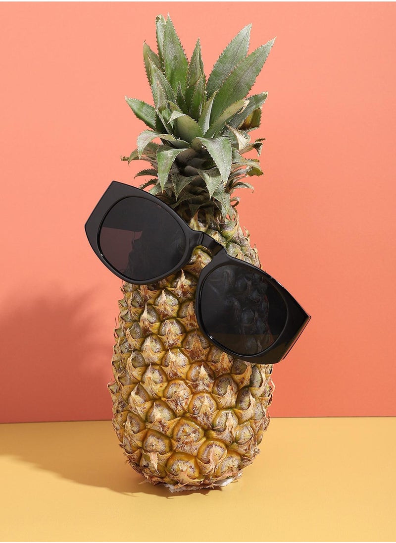Black Frame Retro Sunglass