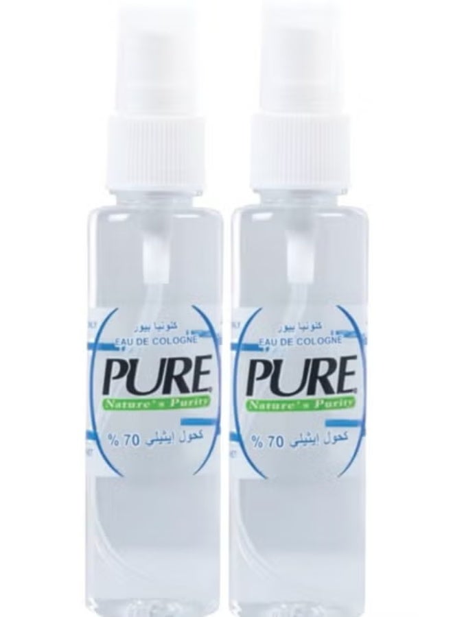 بخاخ كحول إيثيلي نقي 70 مل (قطعتان)