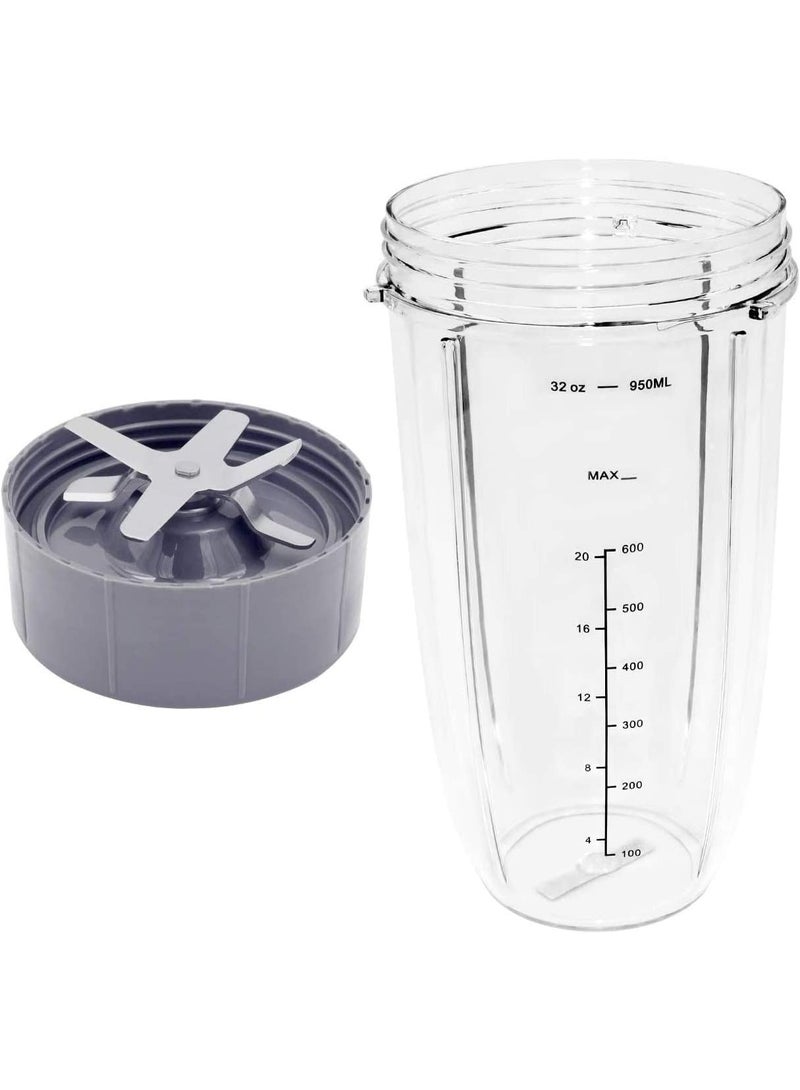 NutriBullet 32oz Cup & Blade Replacement Set, Fits Nutribullet 600W/900W Models - Image 1