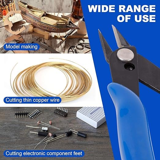 Wire Cutters Precision Electronic Flush Cutter One of the Strongest and Sharpest Side Cutting pliers with an Opening Spring Ideal for Ultrafine Cutting Needs  - Image 2