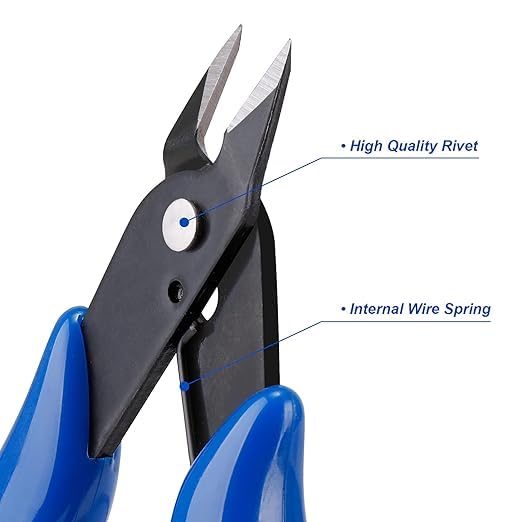 Wire Cutters Precision Electronic Flush Cutter One of the Strongest and Sharpest Side Cutting pliers with an Opening Spring Ideal for Ultrafine Cutting Needs  - Image 5