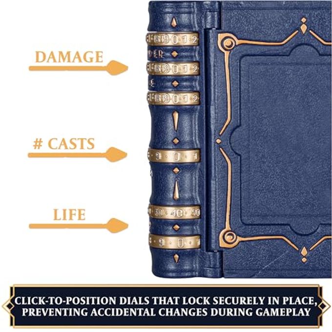 lynx MTG Commander EDH Command Zone/Tray for Magic The Gatheringwith Damage, Cast & Life Counters. Storage for Dice & Card Tokens Inside (This is Not A Commander Deck Box!) MTG Accessories Gift (Blue) - Image 5