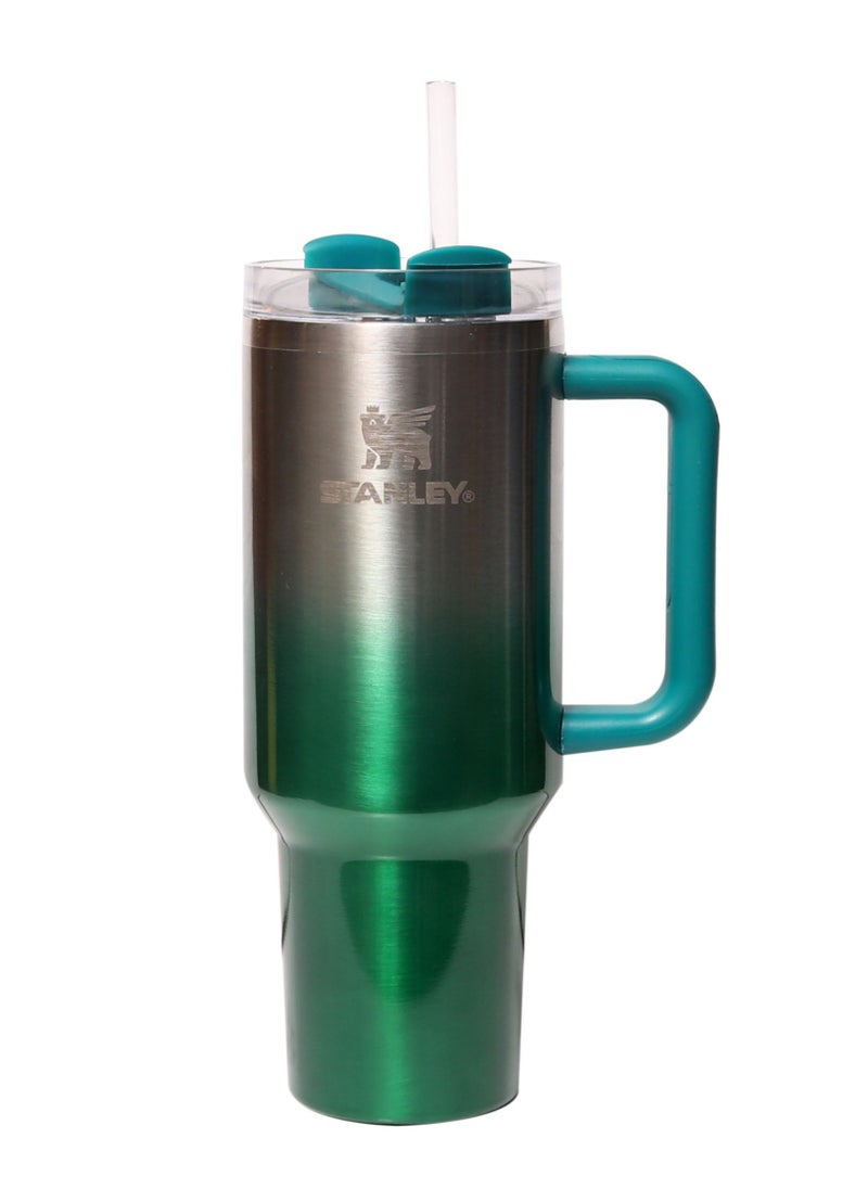 Stanley - QCH 40oz Stainless Steel Insulated Travel Tumbler – Spacious Hydration Cup with Spill-Proof Lid and Reusable Straw, Keeps Drinks Hot or Cold for Hours, Ideal for On-the-Go in Green SE - Image 1