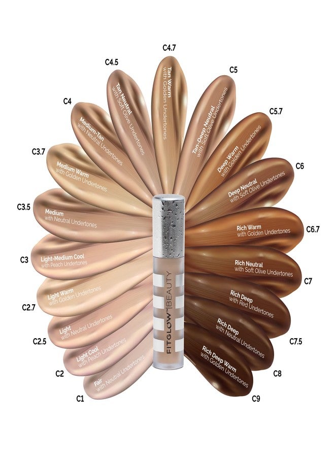 Fitglow Beauty Conceal+ | Vegan Full Coverage Concealer Skincare with Vitamin K + Green Tea | Corrects Dark Circles, Blemishes & Redness | Non-Creasing, Natural Finish | C3-6g - Image 4
