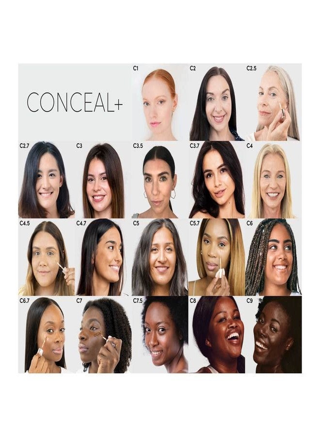 Fitglow Beauty Conceal+ | Vegan Full Coverage Concealer Skincare with Vitamin K + Green Tea | Corrects Dark Circles, Blemishes & Redness | Non-Creasing, Natural Finish | C3-6g - Image 3