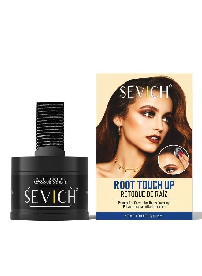 Sevich Instantly Hairline Shadow Hairline Powder Quick Cover Hair Root Concealer Eyebrows & Beard Line Hair Root Touch Up for Thinning Hairline Windproof & Sweatproof (Black) - Image 1