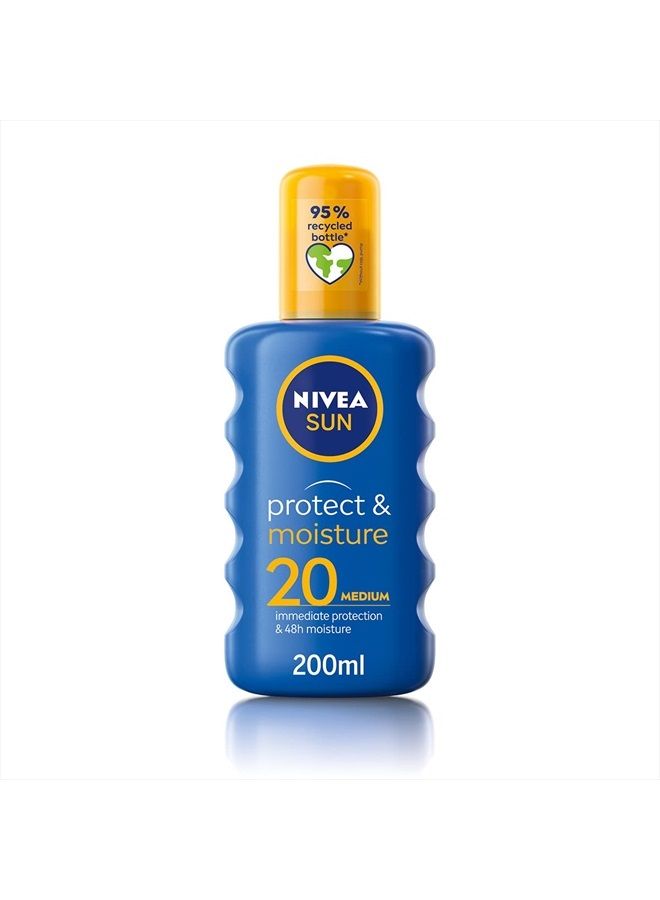 Nivea Sun by Nivea Protect & Moisturise Spray SPF20 200ml - Image 1