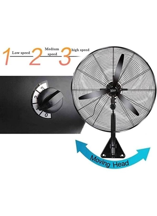 Wtrtr 26 Inch Industrial High Power Wall-mounted Oscillating Fan for Home and Warehouse  - Image 4