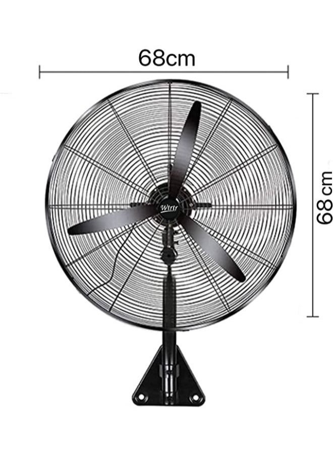 Wtrtr 26 Inch Industrial High Power Wall-mounted Oscillating Fan for Home and Warehouse  - Image 2