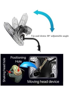 Wtrtr 26 Inch Industrial High Power Wall-mounted Oscillating Fan for Home and Warehouse  - Image 3