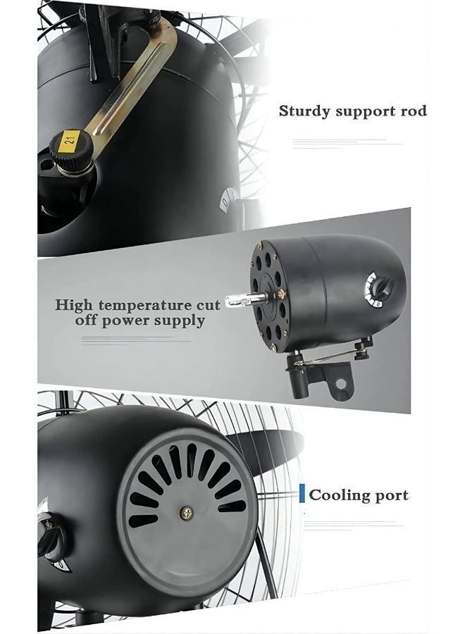 Wtrtr 30 Inch Industrial High Power Wall-mounted Fan,260W Mesh cover self-locking grille,Fans (30 inch) - Image 5
