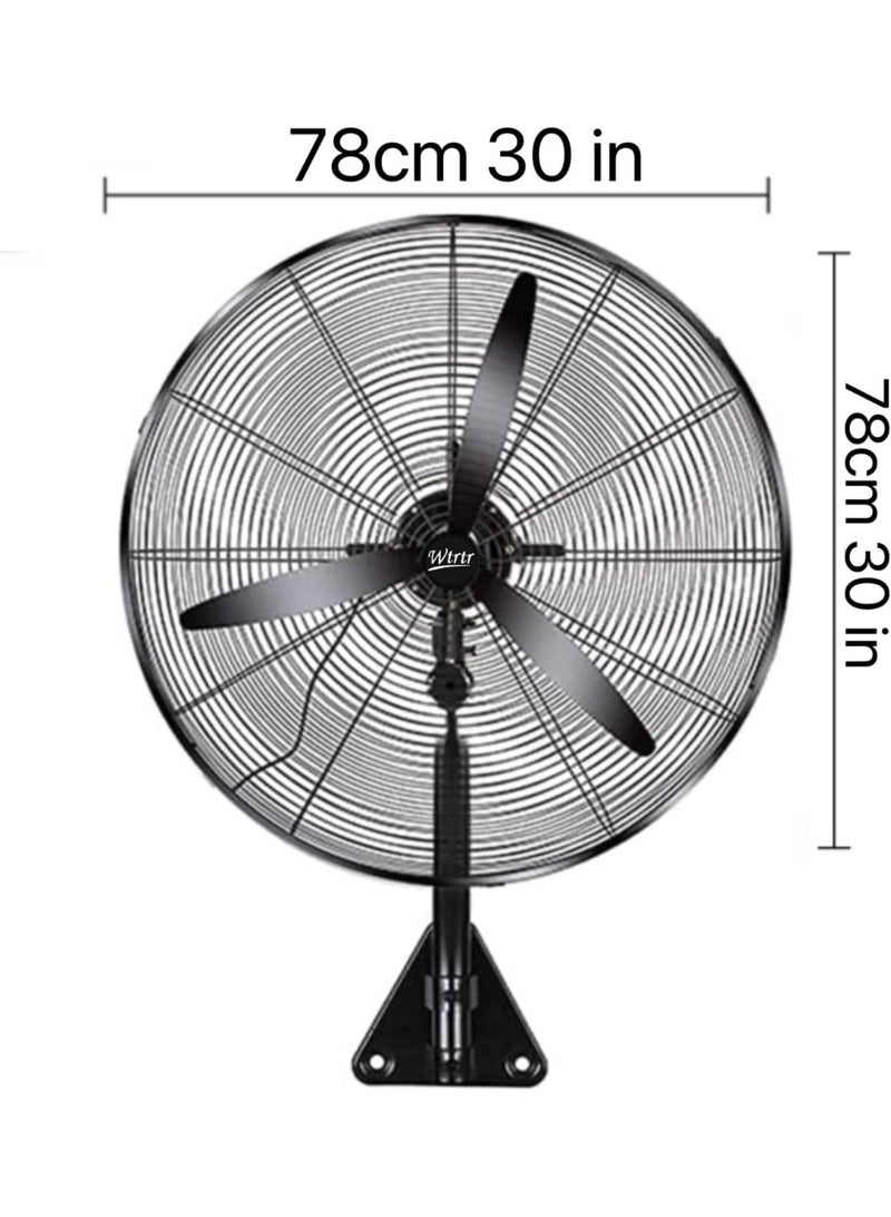 Wtrtr 30 Inch Industrial High Power Wall-mounted Fan,260W Mesh cover self-locking grille,Fans (30 inch) - Image 2