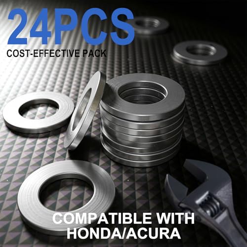 Dcoecue 24PCS Dcoecue Oil Drain Plug Gasket Washer, Aluminum M14 Crush Washers, Premium Seal Replaces OEM 94109-14000, Fits for Honda, Accord, Acura, Civic, Odyssey, CR-V, Fit, Element, Ridgeline, Pilot - Image 4