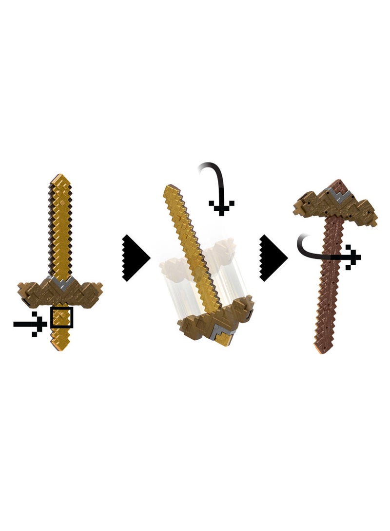 MINECRAFT Click & Switch Sword & Pick-Axe, Transforming Kid-Sized 2-in-1 Toy for Role-Play & Costumes - Image 5
