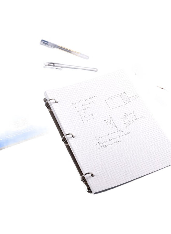 Kaisa A4/100 Sheets Three-Hole Grid Loose-Leaf Paper, 3-Hole Refill Notebook, Grid Notebook, Loose-Leaf Notebook, Journal Inner Pages, Back-To Stationery, 1 Pack - Image 3
