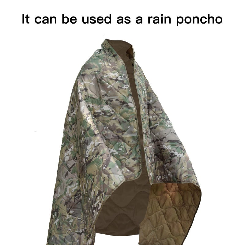 Loogu Camo Blanket Waterproof Poncho Liner For Outdoor Camping  Hiking  Hunting  Survival  Backpacking  Picnicking  Fishing Trips - Image 4
