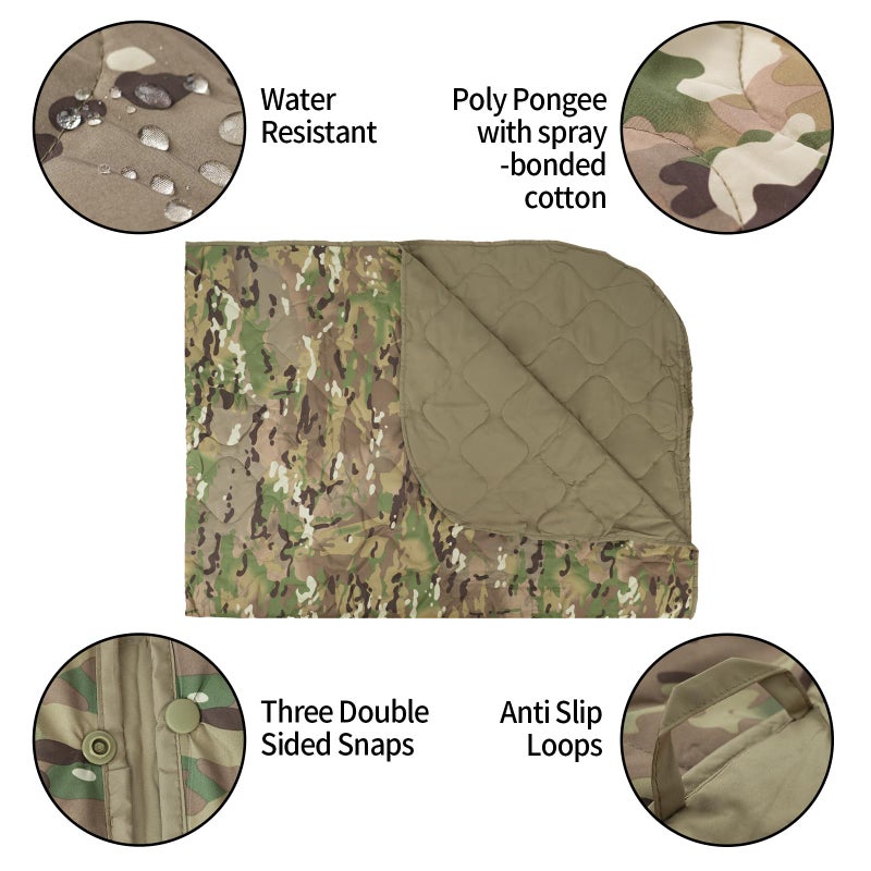 Loogu Camo Blanket Waterproof Poncho Liner For Outdoor Camping  Hiking  Hunting  Survival  Backpacking  Picnicking  Fishing Trips - Image 3