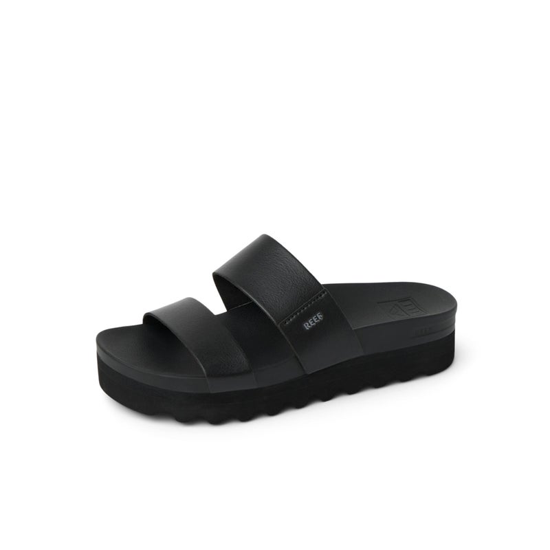 Reef Cushion Vista Hi Womens Platform Fashion Sandal, Arch Support, Ultra Soft Cushion Footbed, Black/Black, 6 - Image 1