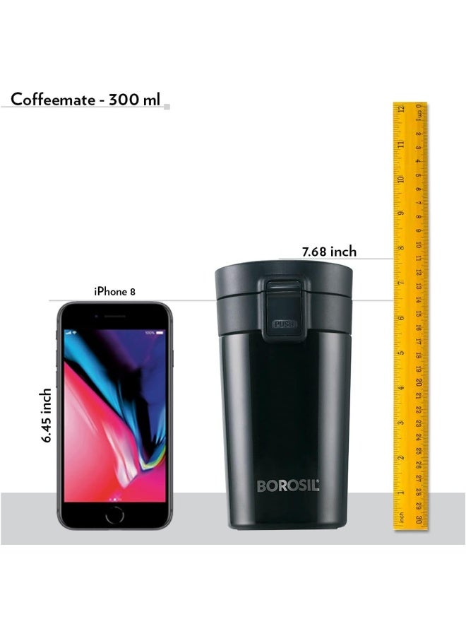 Borosil Vaccum Coffeemate Mug Black - Image 4
