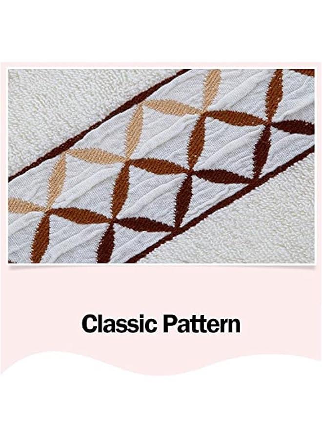 ميكسد 3 قطع فاخرة 100٪ منشفة القطن مجموعة للفنادق u0026 منتجعات صحية - ناعمة، عالية امتصاص مناشف وجه اليد (رمادي / أبيض / أزرق، 34 × 74 سم) - - Image 4