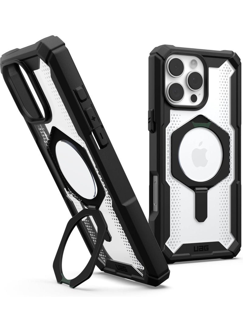 Urban Armor Gear UAG Plasma XTE MagSafe for iPhone 16 Pro MAX Case Cover [20 Feet Drop tested] with Kickstand - Black | Clear  - Image 1