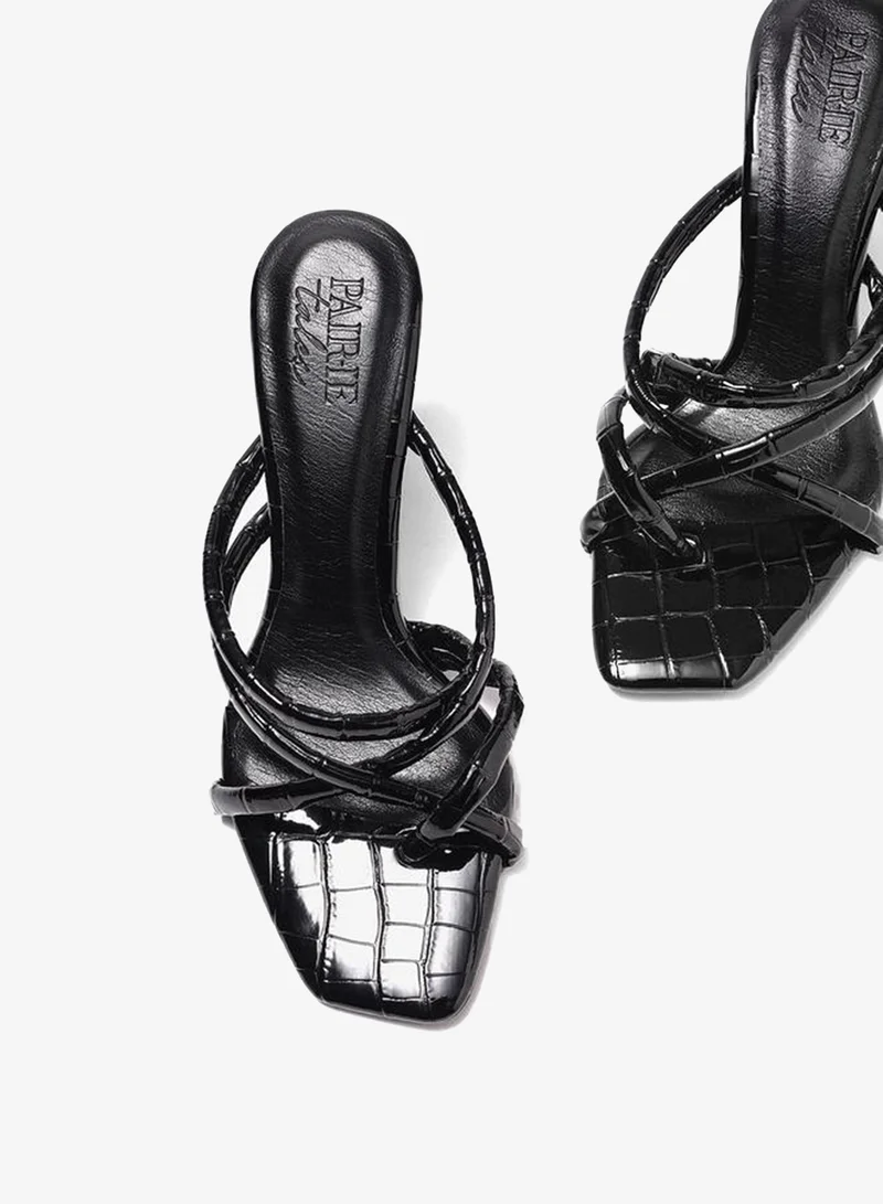 Pair-Ie Tales  Women Strappy Flared Heel Sandals for Women | Best Price UAE