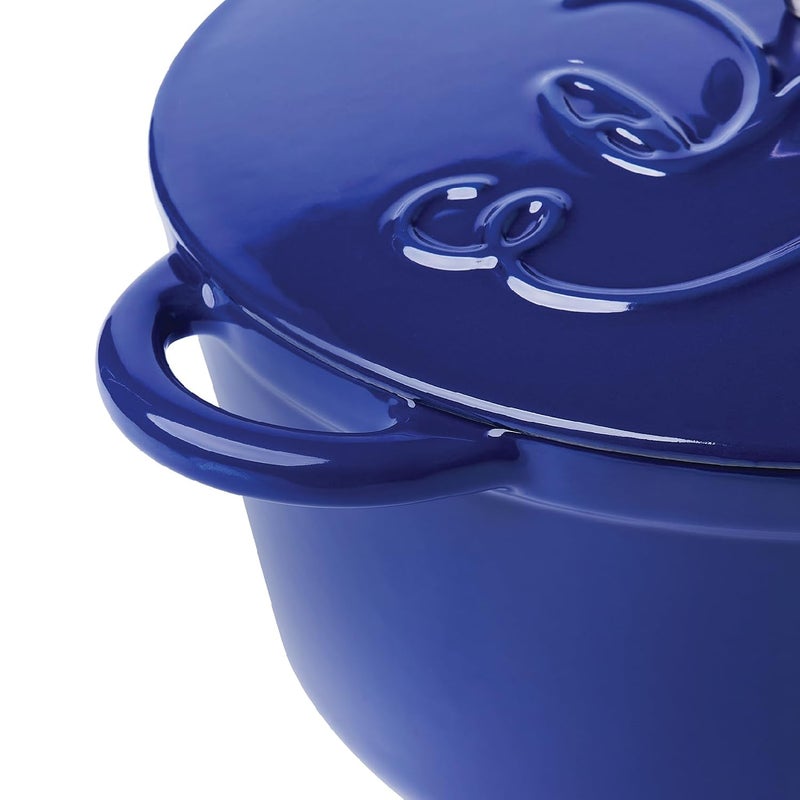 MEYER Meyer Disney Bon Voyage Enameled Cast Iron Casserole Dutch Oven Cast Iron Pot Cast Iron Pot with lid Biryani Pot with lid 25cm 45L Blue  - Image 3
