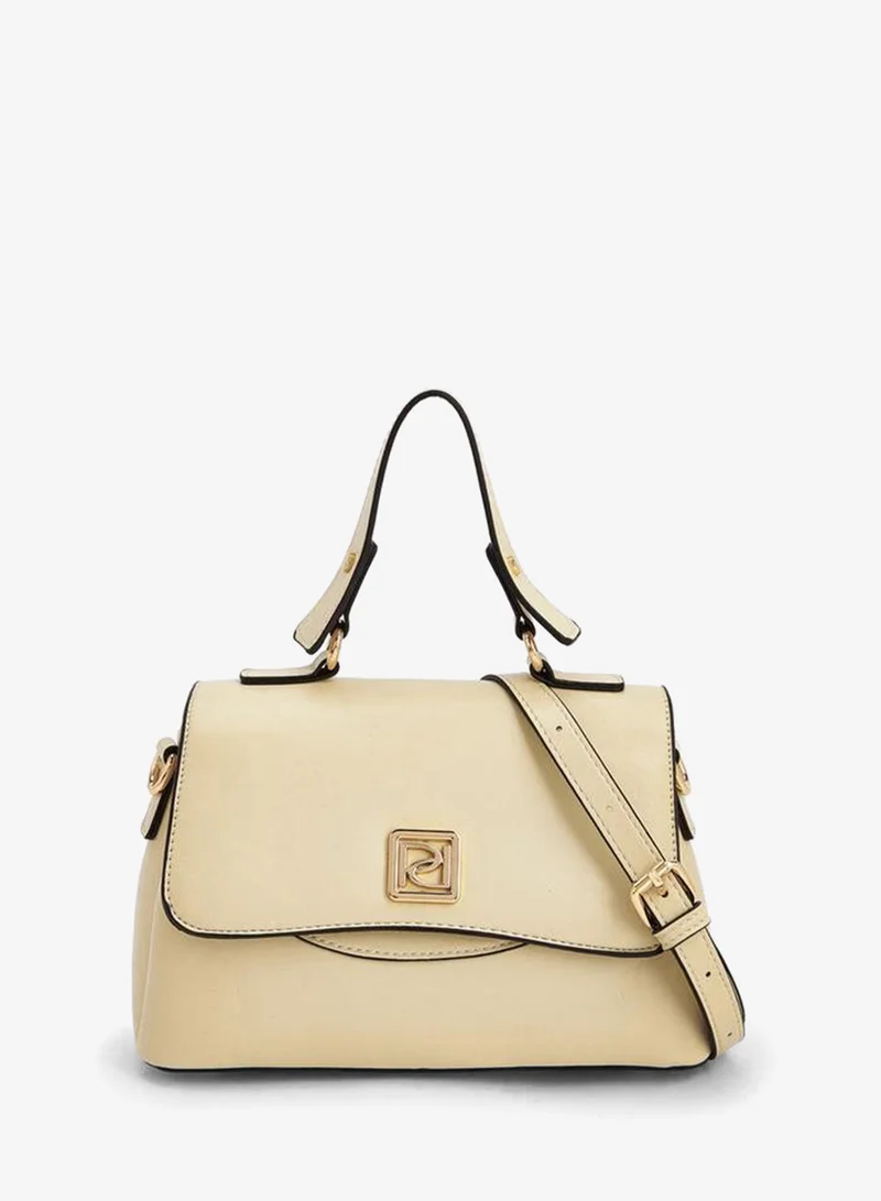 Solid Satchel Bag With Detachable Strap