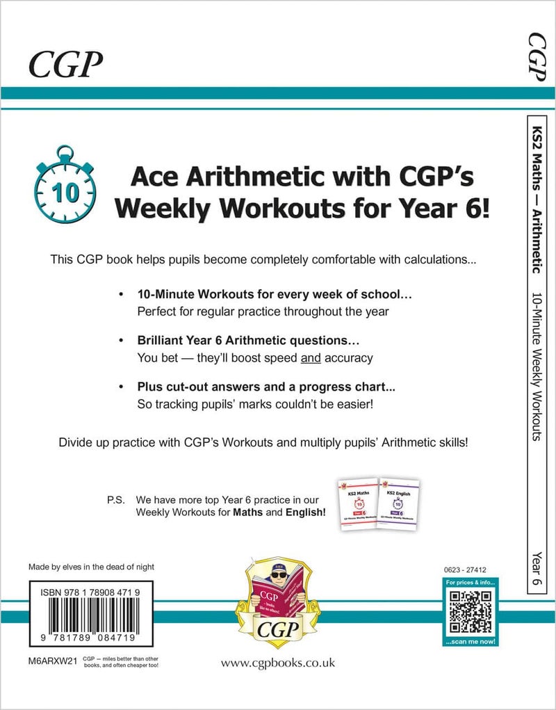Ks2 Year 6 Maths 10Minute Weekly Workouts Arithmetic By CGP Books - CGP Books Paperback - Image 2