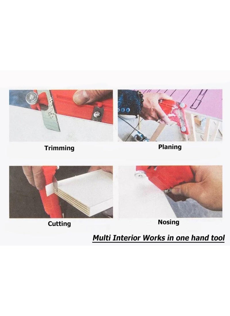 NIKTION NIKTION Edge Banding Trimmer Cutting Nosing 3 in 1 Multi Working Tool with Angle 45 90 Trimming Planer option Highly useful for Gypsum Mica Veneer ACP and Woodworking Projects  - Image 3