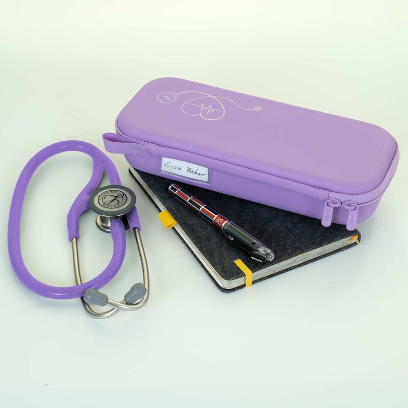 ButterFox Premium Stethoscope Case with Divider and ID Slot for 3M Littmann Classic III, Cardiology IV Diagnostic and More Stethoscopes with Pocket for Nurse Accessories (Lavender Purple) - Image 4