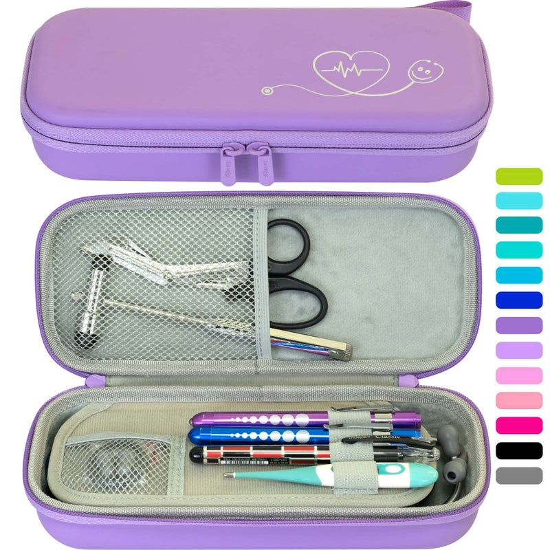 ButterFox Premium Stethoscope Case with Divider and ID Slot for 3M Littmann Classic III, Cardiology IV Diagnostic and More Stethoscopes with Pocket for Nurse Accessories (Lavender Purple) - Image 1