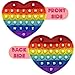 PETBSNVB Rainbow Heart Shaped Pop Bubble Valentines Fidget Toy with Letters and Numbers Xmas Gift Sensory Toy with Alphabets Kids Birthday Party Classroom Prize Stress Reliever - Image 2