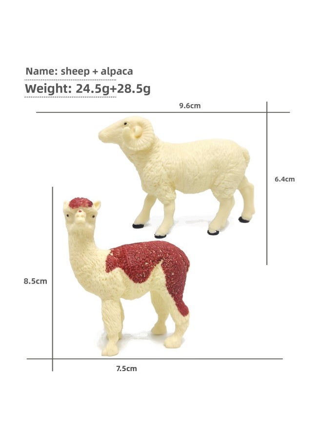 Medium Size Simulation Farm Wild Animal Model Children Toy Elk Alpaca Panda Lion Model Cross Border PVC-Color:Brown Bear 2 49g  - Image 5