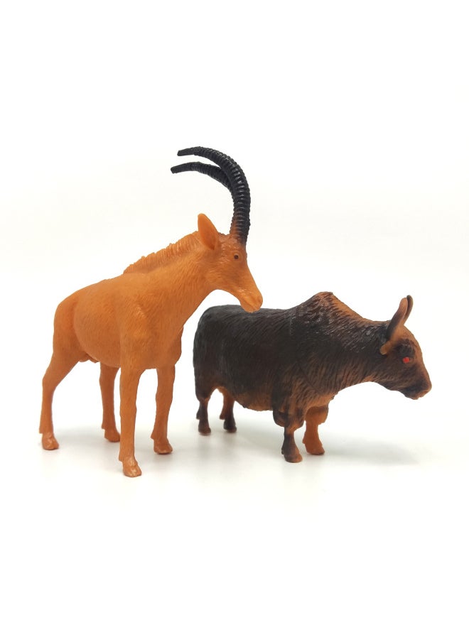 Medium Size Simulation Farm Wild Animal Model Children Toy Elk Alpaca Panda Lion Model Cross Border PVC-Color:Brown Bear 2 49g  - Image 3