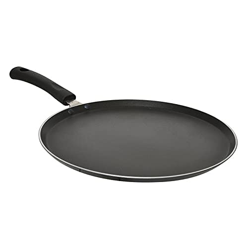 Regalo Non Stick Dosa Tawa Induction Base with Detachable Handle, Hammered Toned,Aluminium, Black (305mm) - Image 2