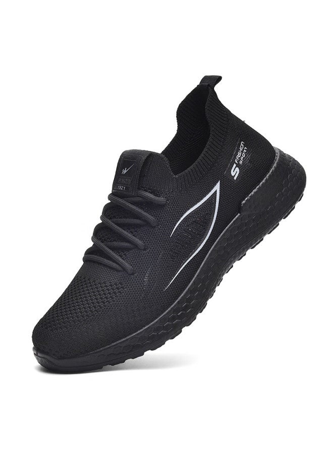 Double Star Eight Special Men's Casual Shoes Summer Breathable Mesh Shoes Men Lightweight Sports Shoes Soft Bottom Running Outdoor Walking Shoes Black Size 42 - Image 3